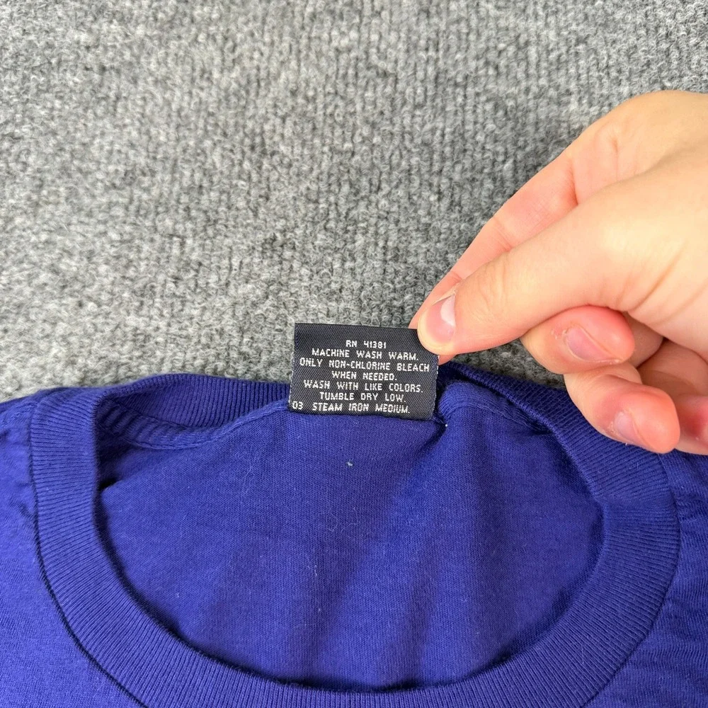 Vintage Polo Ralph Lauren Pocket T Shirt Mens M Blue Single Stitch Made in USA